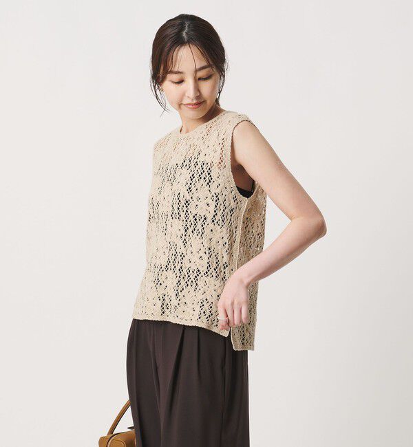 UNITED ARROWS「スパンコール エンブロイダリー ニットベスト ‐ウォッシャブル‐」|ベスト・ジレ|