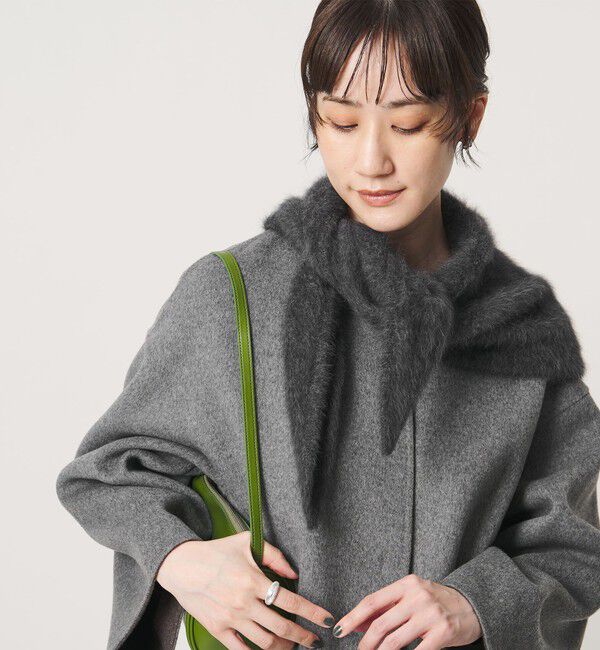 UNITED ARROWS「フォックスカシミヤ トライアングル ストール」|ストール|DK.GRAY