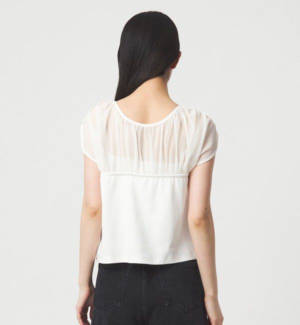 EMMEL REFINES「＜EMMEL REFINES＞EM ヨウリュウ カタフリル ドッキング Tシャツ」|Tシャツ・カットソー|