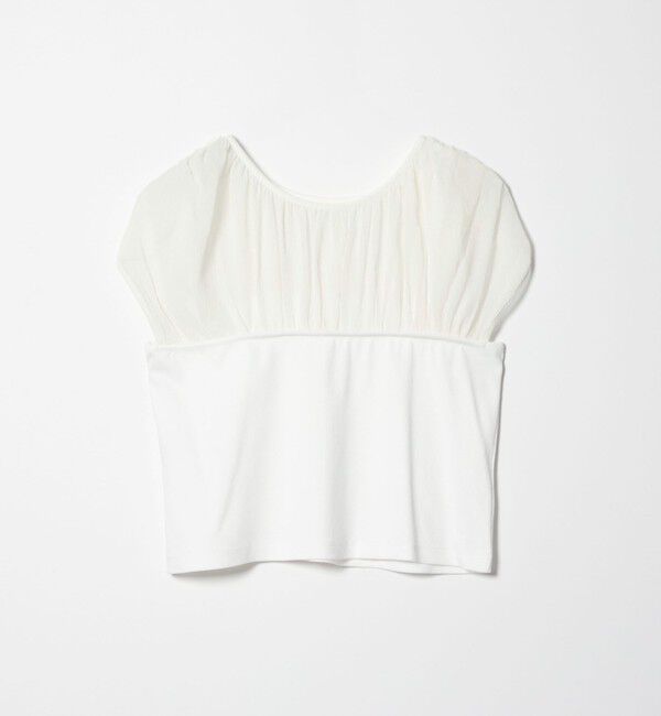 EMMEL REFINES「＜EMMEL REFINES＞EM ヨウリュウ カタフリル ドッキング Tシャツ」|Tシャツ・カットソー|