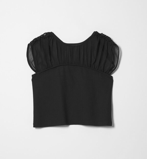 EMMEL REFINES「＜EMMEL REFINES＞EM ヨウリュウ カタフリル ドッキング Tシャツ」|Tシャツ・カットソー|