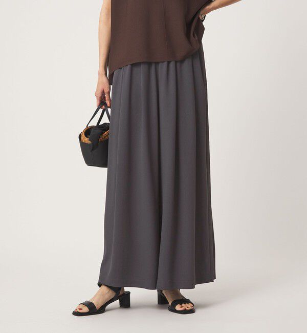 UNITED ARROWS green label relaxing「［size SHORTあり］ジョーゼット フレア タック ワイド パンツ」|その他|