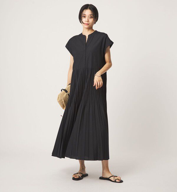 UNITED ARROWS green label relaxing「［size SHORT/TALLあり］全方位映えプリーツワンピ マシンウォッシャブル 吸水速乾」|ワンピース|