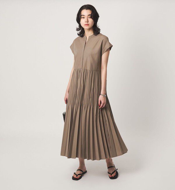 UNITED ARROWS green label relaxing「［size SHORT/TALLあり］全方位映えプリーツワンピ マシンウォッシャブル 吸水速乾」|ワンピース|