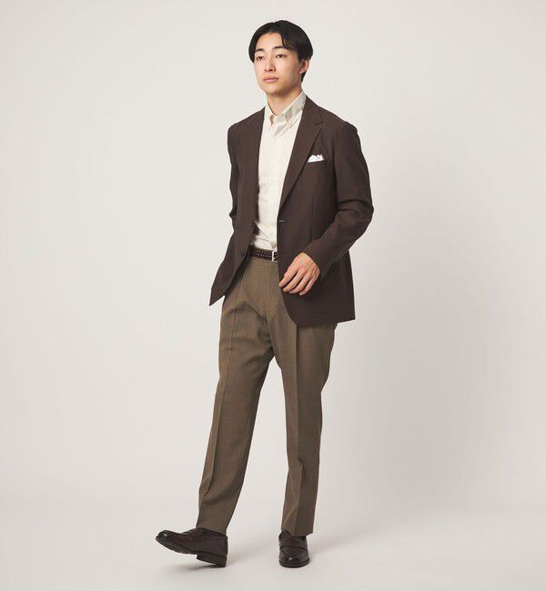 UNITED ARROWS green label relaxing「エブリット TC パナマ ストライプ スタンダード ボタンダウン ショートスリーブ シャツ -イージーアイロン」|シャツ・ブラウス|