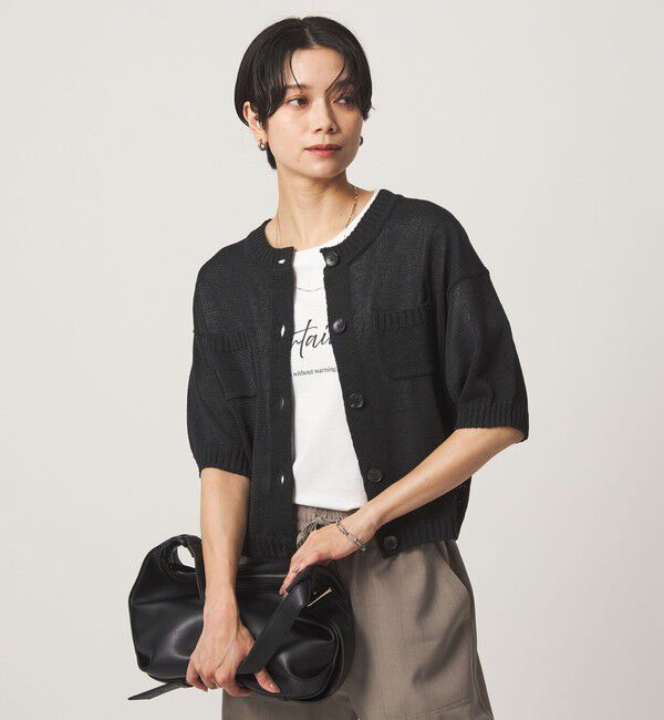 UNITED ARROWS green label relaxing「ハーフスリーブ ニット カーディガン」|カーディガン|