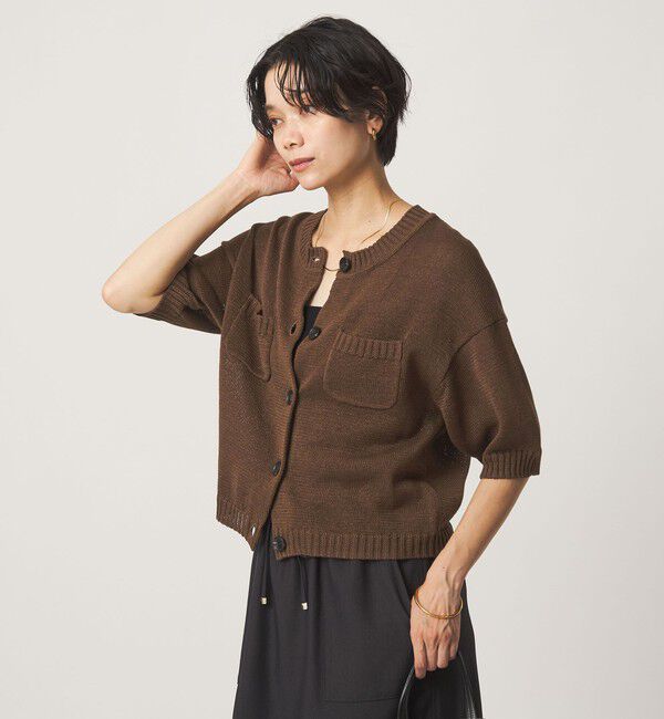 UNITED ARROWS green label relaxing「ハーフスリーブ ニット カーディガン」|カーディガン|