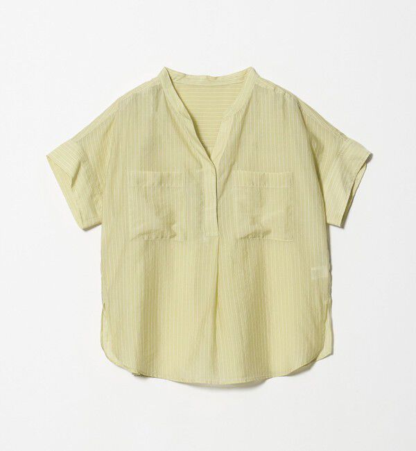 UNITED ARROWS green label relaxing「シアー ストライプ ポケット ショートスリーブ ブラウス」|シャツ・ブラウス|