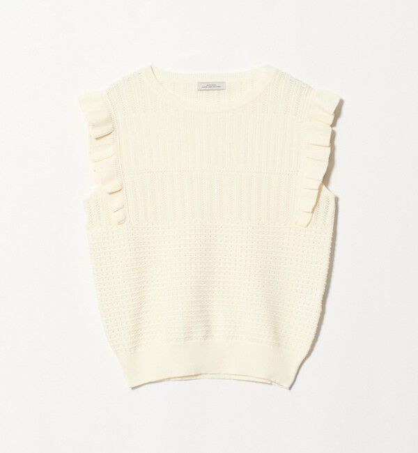 UNITED ARROWS green label relaxing「フリル ノースリーブ ニット」|ニット・セーター|