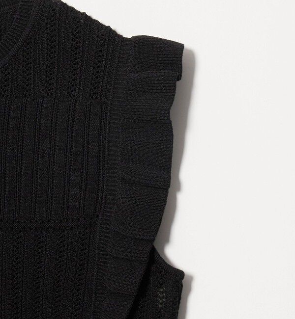 UNITED ARROWS green label relaxing「フリル ノースリーブ ニット」|ニット・セーター|