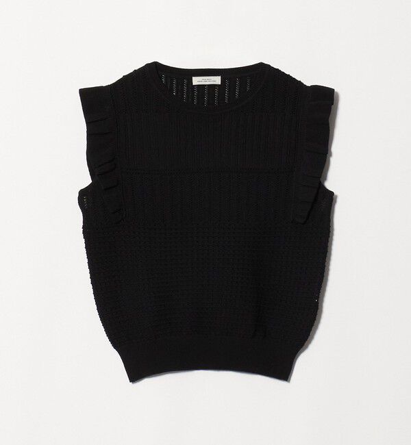 UNITED ARROWS green label relaxing「フリル ノースリーブ ニット」|ニット・セーター|