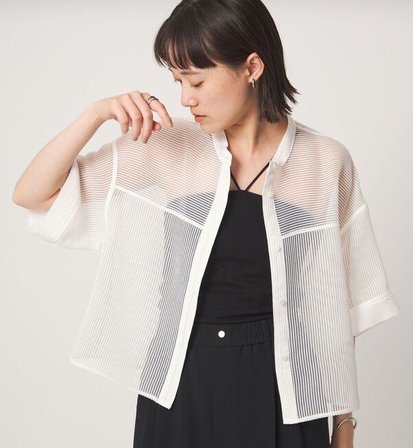 UNITED ARROWS green label relaxing「シアー コードレーン ショートスリーブ シャツ」|シャツ・ブラウス|