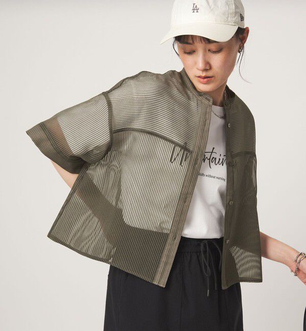 UNITED ARROWS green label relaxing「シアー コードレーン ショートスリーブ シャツ」|シャツ・ブラウス|