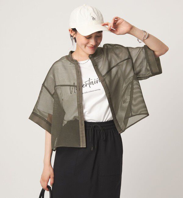 UNITED ARROWS green label relaxing「シアー コードレーン ショートスリーブ シャツ」|シャツ・ブラウス|