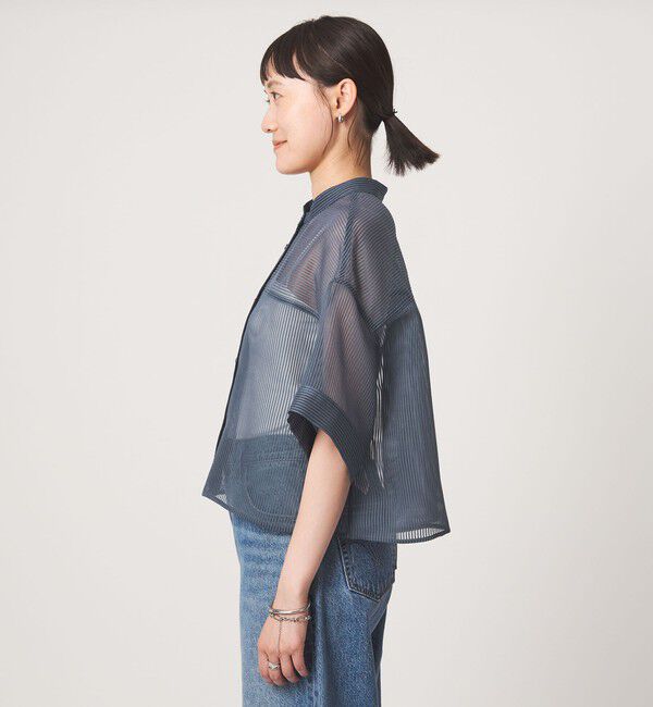 UNITED ARROWS green label relaxing「シアー コードレーン ショートスリーブ シャツ」|シャツ・ブラウス|