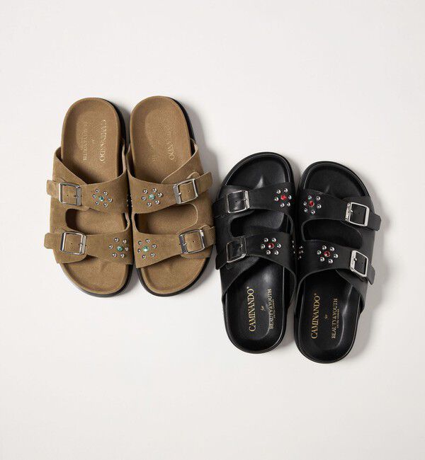 BEAUTY&YOUTH UNITED ARROWS「【別注】＜CAMINANDO＞スタッズ ベルト サンダル」|サンダル|