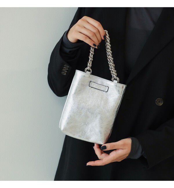 Demi-Luxe BEAMS 「GIANNI CHIARINI / CAMILLA メタリック レザートートバッグ」|トートバッグ|ARGENT