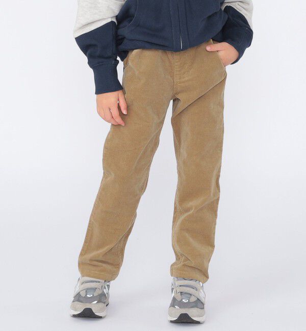 SHIPS KIDS「SHIPS KIDS:100～130cm / ストレッチ コーデュロイ 5ポケット パンツ」|チノ|ベージュ