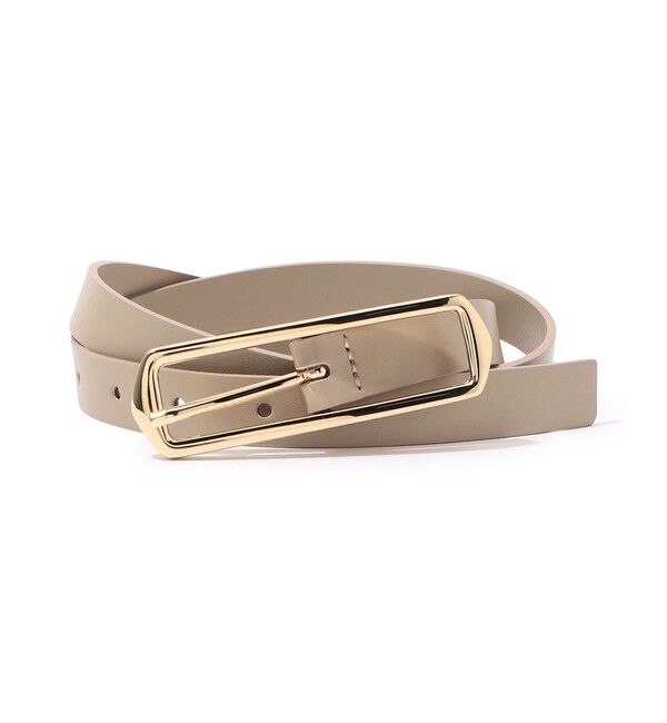 TOMORROWLAND GOODS「LEFIJE SQUARE レザーベルト」|ベルト|43 ベージュ