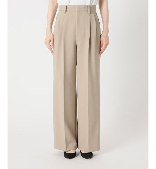 Spick and Span「ダブルクロスツータックパンツ」|スラックス|