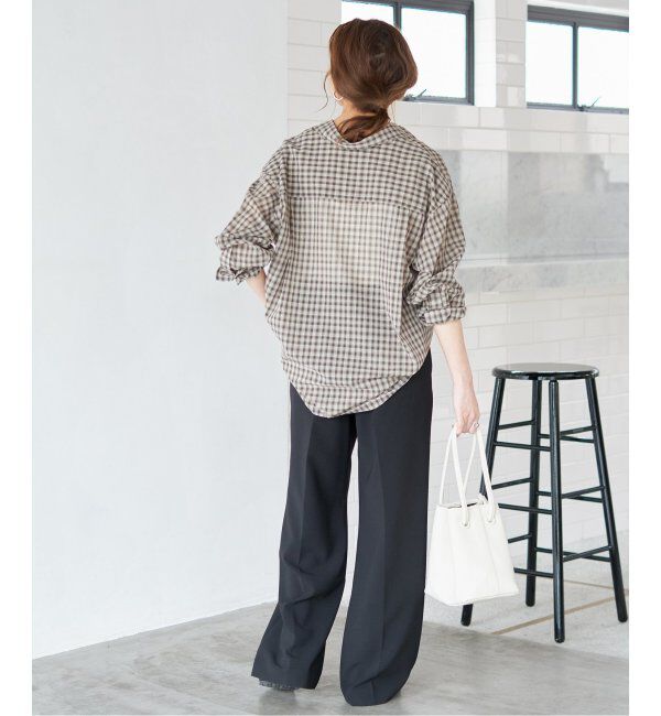Spick and Span「≪追加≫ダブルクロスツータックパンツ」|スラックス|