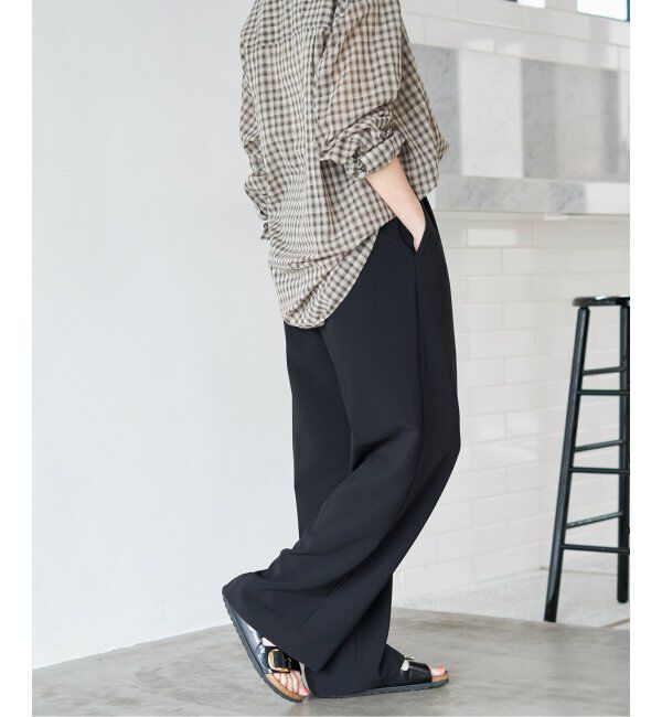 Spick and Span「≪追加≫ダブルクロスツータックパンツ」|スラックス|