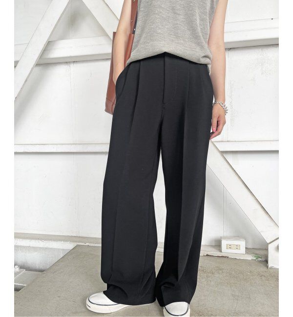Spick and Span「≪追加≫ダブルクロスツータックパンツ」|スラックス|