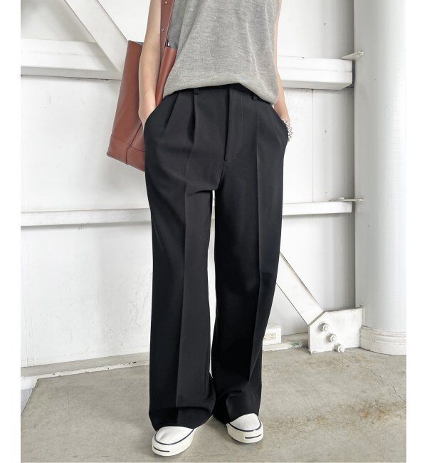 Spick and Span「≪追加≫ダブルクロスツータックパンツ」|スラックス|