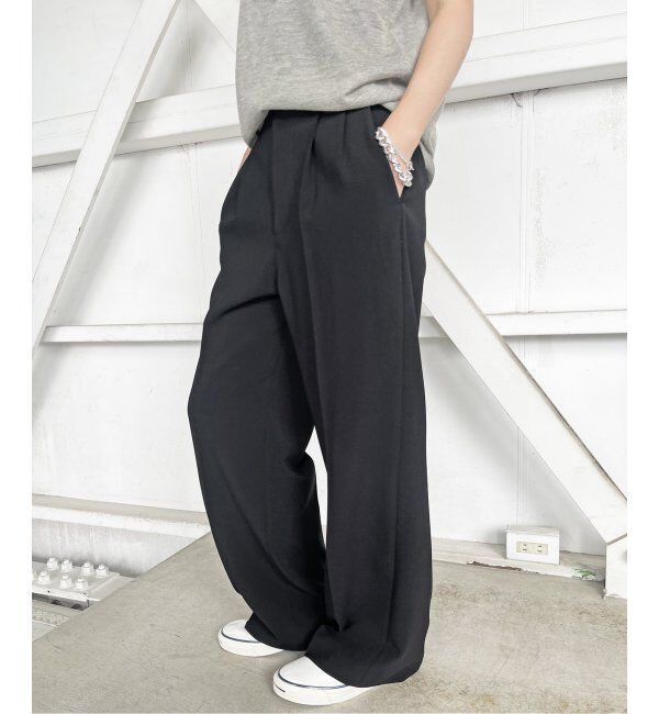 Spick and Span「≪追加≫ダブルクロスツータックパンツ」|スラックス|