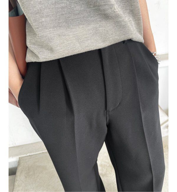 Spick and Span「≪追加≫ダブルクロスツータックパンツ」|スラックス|