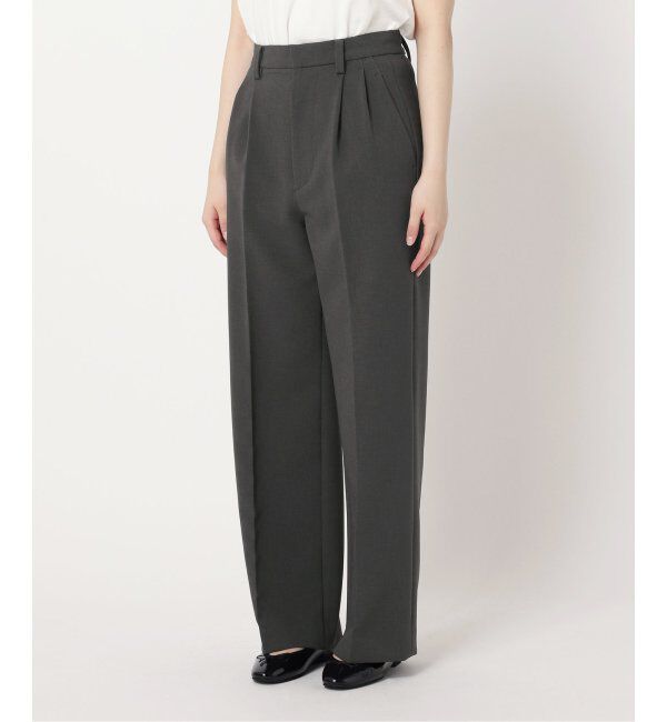 Spick and Span「≪追加≫ダブルクロスツータックパンツ」|スラックス|