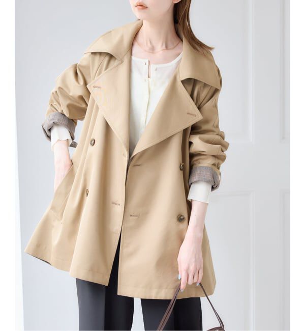 U by SPICK&SPAN「《予約》リバーシブルミドルトレンチコート」|トレンチコート|ベージュ