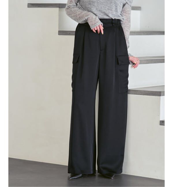 NOBLE「《予約・セットアップ対応》ルナサテンカーゴパンツ」|カーゴ|