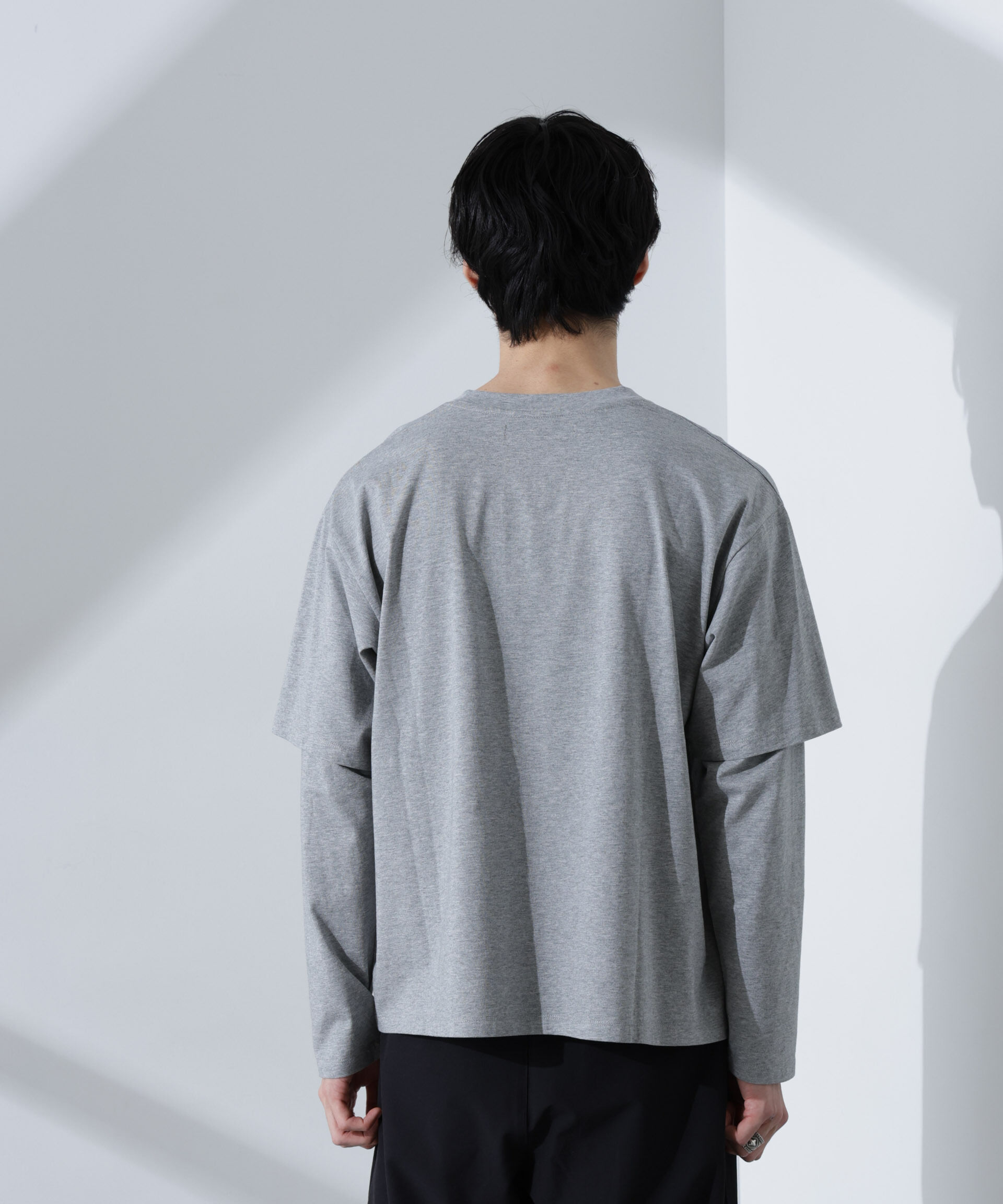 NANO universe「フェイクレイヤードTシャツ 長袖」|Tシャツ・カットソー|