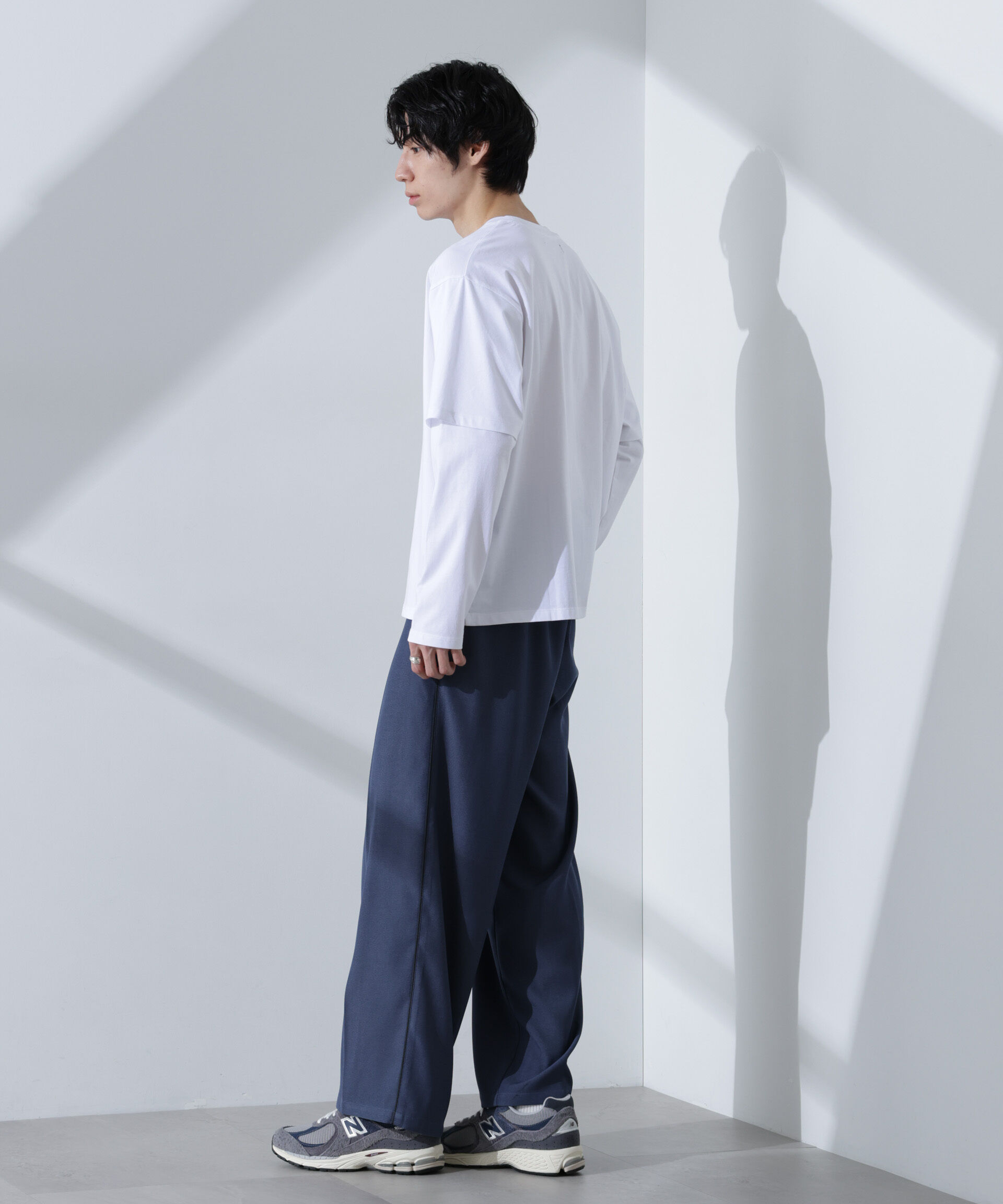 NANO universe「フェイクレイヤードTシャツ 長袖」|Tシャツ・カットソー|