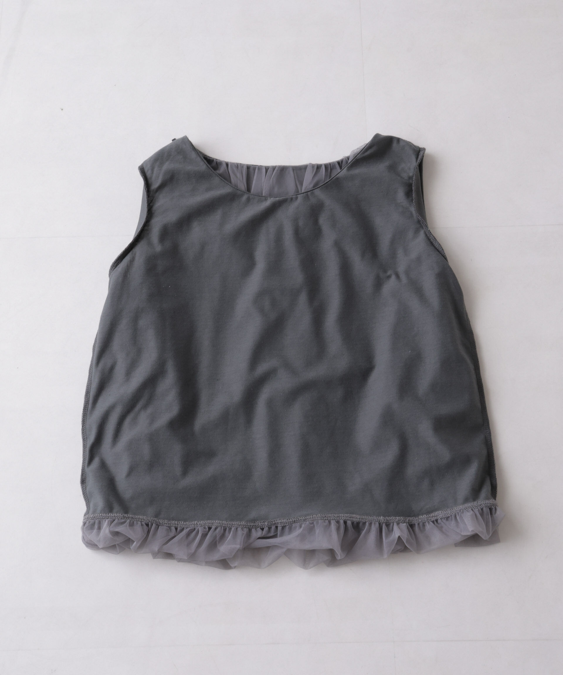 NANO universe「チュールレイヤードコクーンシルエットトップス」|Tシャツ・カットソー|