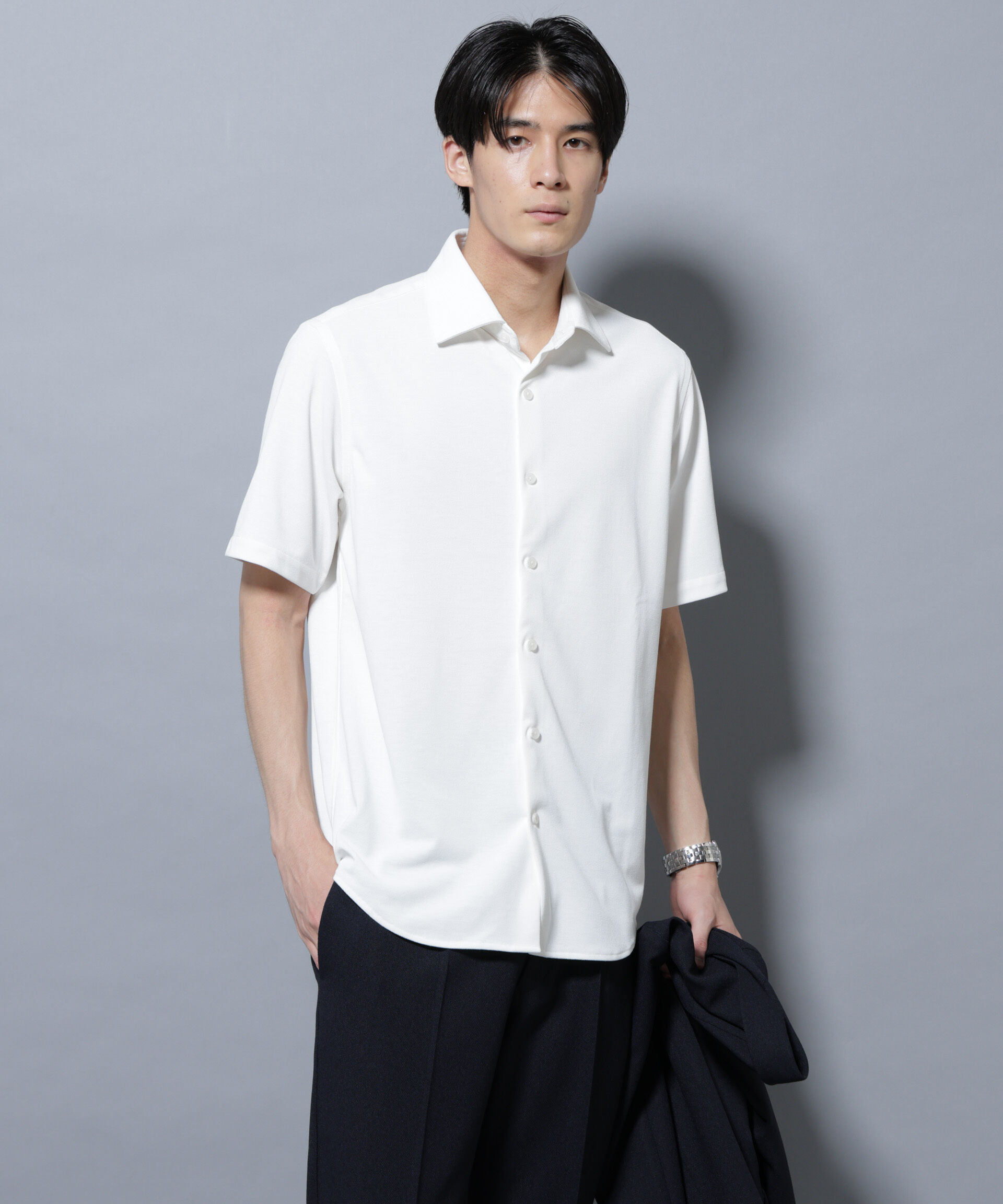 NANO universe「「N SHIRTS」 AERO FREEZE 鹿の子シャツ」|シャツ・ブラウス|