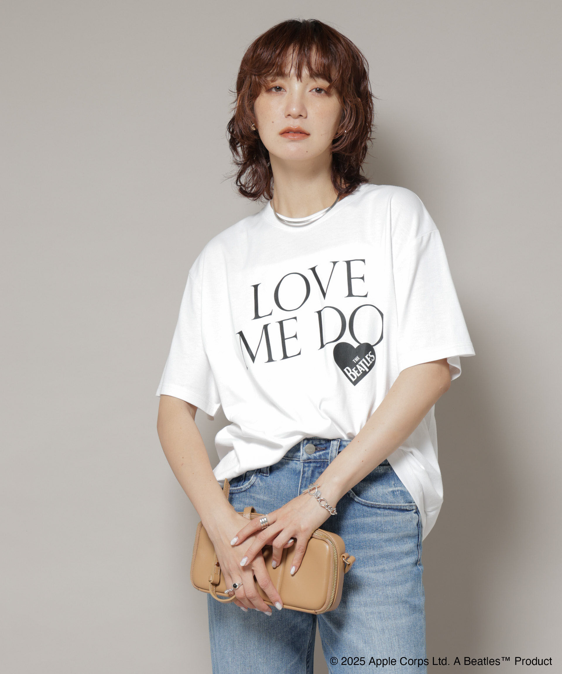 nano･universe「GOOD ROCK SPEED&times;Anti Soaked(R) 汗染み防止 BEATLES Tシャツ」|Tシャツ・カットソー|ホワイト