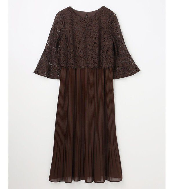ANY SIS「【Lily Calin】レース&times;プリーツコンビ ドレス」|ドレス|
