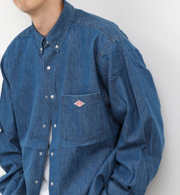 NOLLEY'S goodman「【DANTON/ダントン】DOT BUTTON B.D. SHIRT（DT-B0293 DUG）」|シャツ・ブラウス|ブルー系1