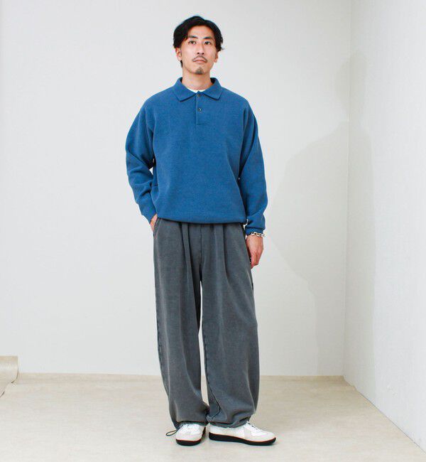 GLOSTER「【洗えるニット】ショートフェザー ポロニット」|ニット・セーター|
