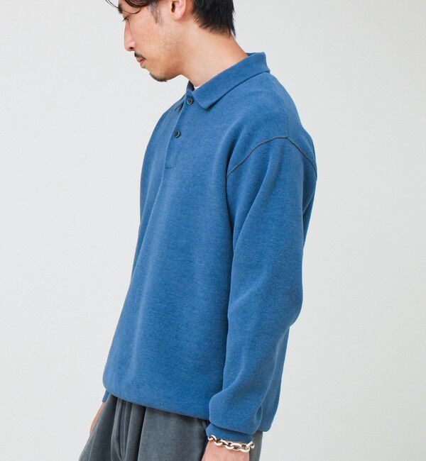 GLOSTER「【洗えるニット】ショートフェザー ポロニット」|ニット・セーター|