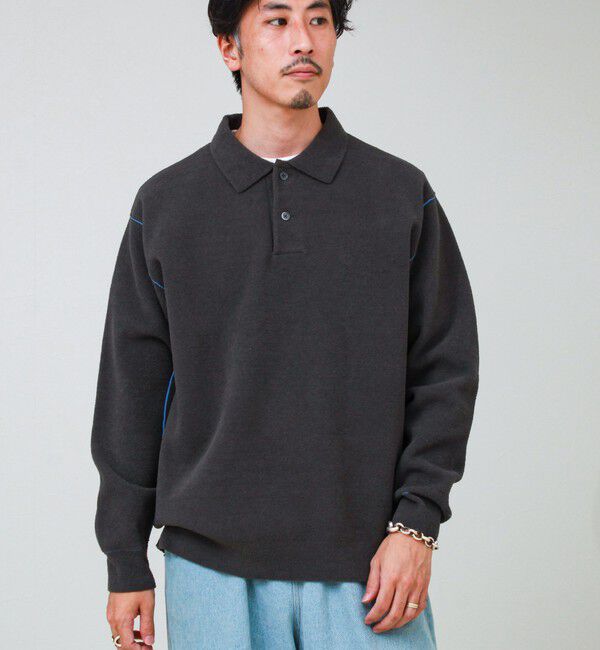 GLOSTER「【洗えるニット】ショートフェザー ポロニット」|ニット・セーター|