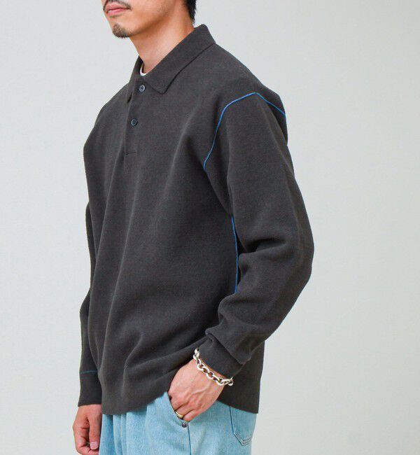 GLOSTER「【洗えるニット】ショートフェザー ポロニット」|ニット・セーター|