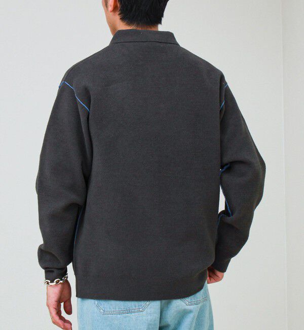 GLOSTER「【洗えるニット】ショートフェザー ポロニット」|ニット・セーター|