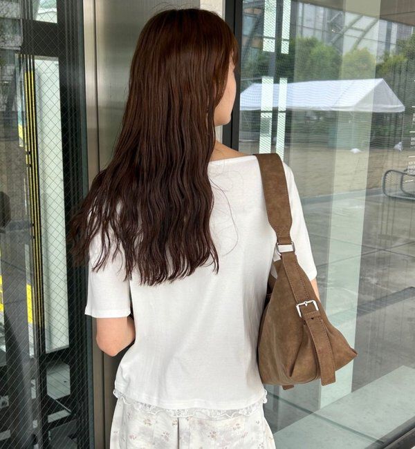  「レースドッキングオフショル半袖Tシャツ」|Tシャツ・カットソー|