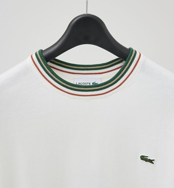 ABAHOUSE「【LACOSTE / ラコステ】ボーダーリブ プルオーバーニット」|ニット・セーター|