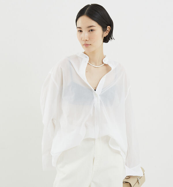The Store by C' 「【TOTEME】Stand Collar Shirt／スタンドカラーシャツ」|シャツ・ブラウス|