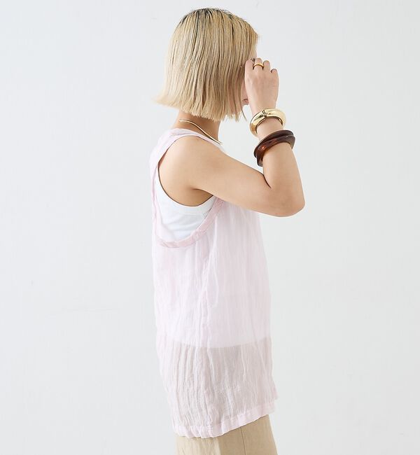 The Store by C' 「【TOTEME】Crinkled Gauze Tank Top／ガーゼタンクトッ」|キャミソール|