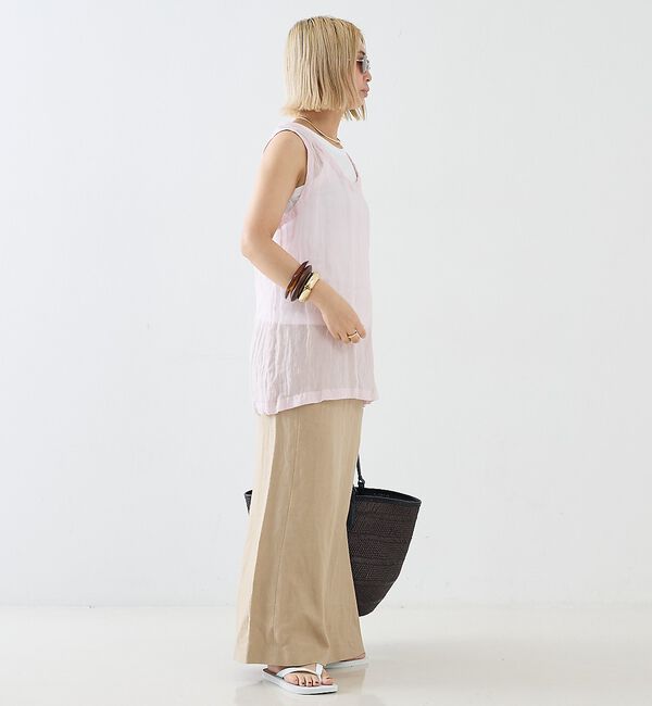 The Store by C' 「【TOTEME】Crinkled Gauze Tank Top／ガーゼタンクトッ」|キャミソール|